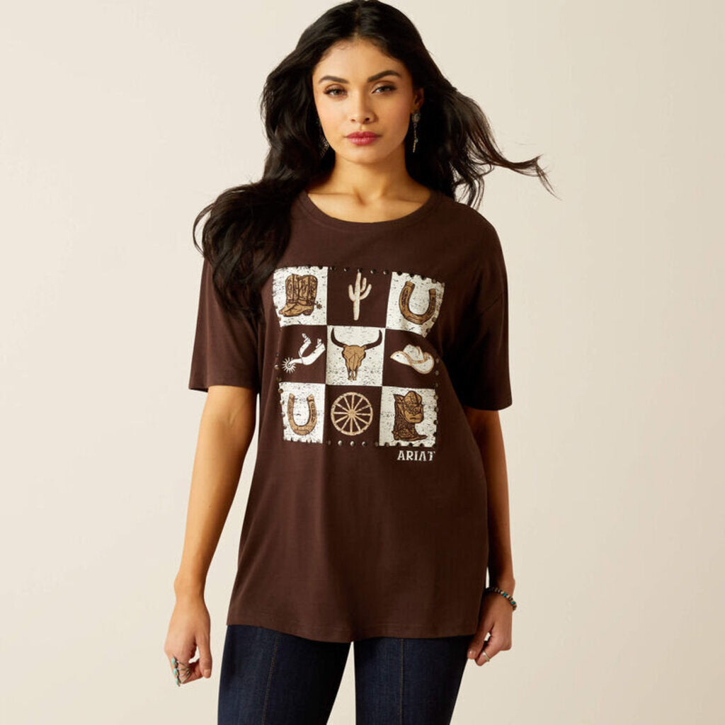 10053956 WOMEN'S CHECKERBOARD T-SHIRT