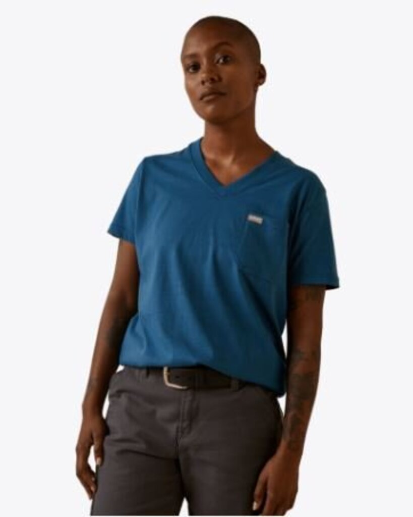 10043846 WMS Rebar Cotton Strong American Flag Graphic T-Shirt