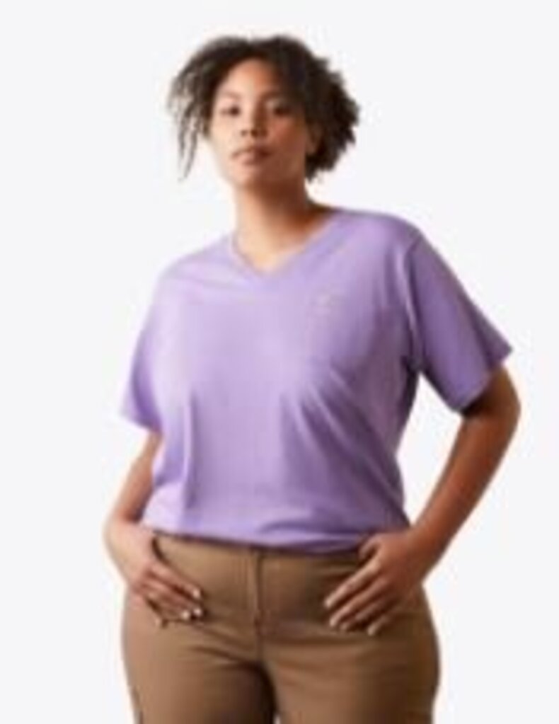 10043846 Women's Rebar Cotton Strong American Flag Graphic T-Shirt