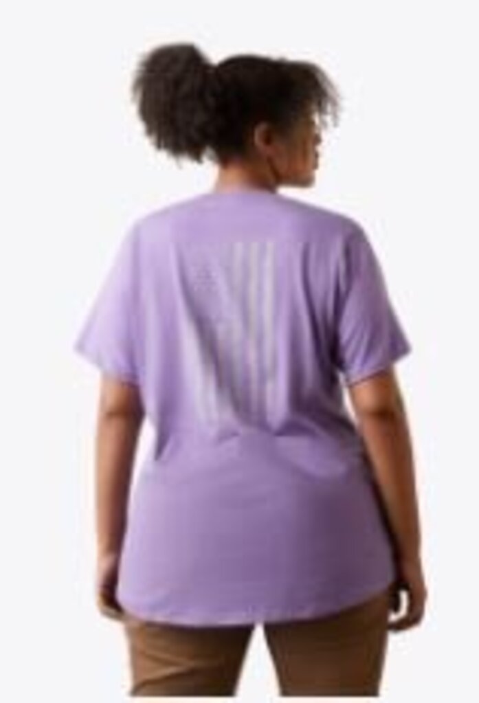 10043846 Women's Rebar Cotton Strong American Flag Graphic T-Shirt