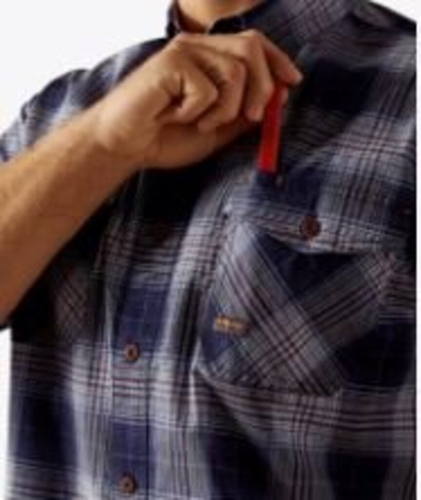 10055264 MNS RBR MD TGH DRST SS WRK SHRT PLCD BLU