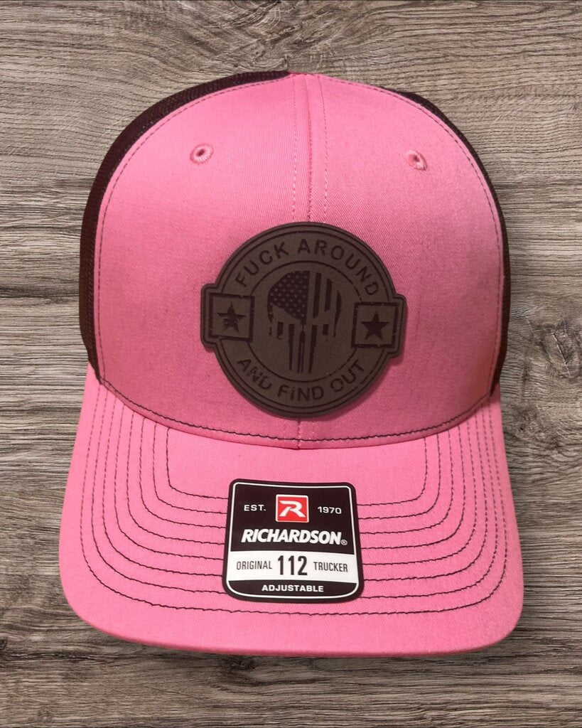 Pink & Black FAFO (Grey Patch) Hat