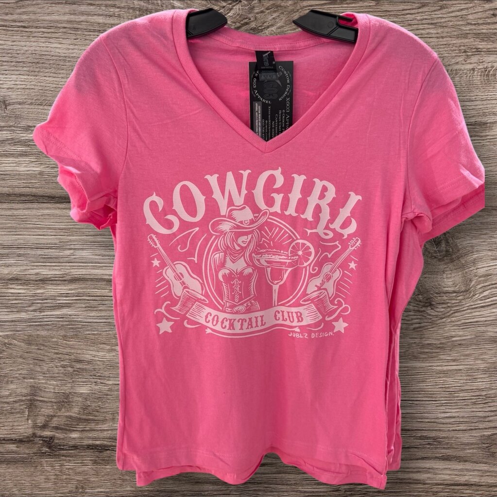 Cowgirl Cocktail Pink Tee