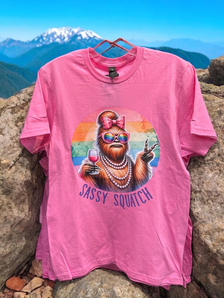 SASSYSQUATCH PINK TEE