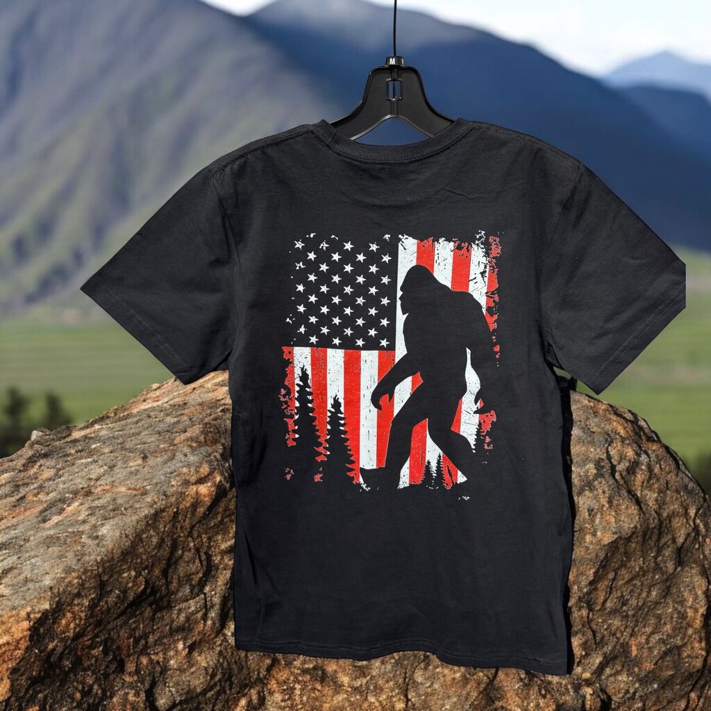 Bigfoot American Flag Tee Lrg